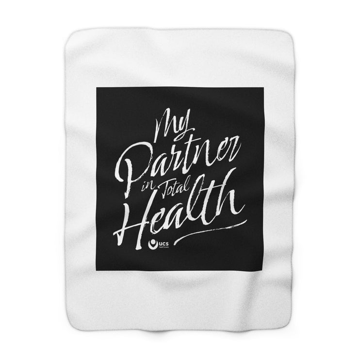 My Partner in Total Health Sherpa Fleece Blanket – Cozy Comfort for Health Lovers